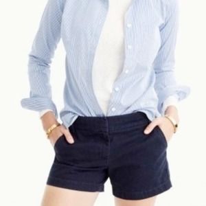 J. Crew City‎ Fit Blue Twill Chino Shorts Size 8